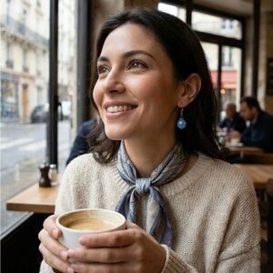 Elegant Blue Drop Earrings